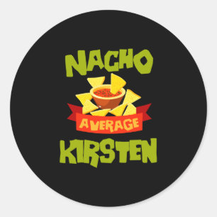 Adesivo Redondo Presente de aniversário engraçado nome nacho médio