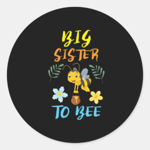 Adesivo Redondo Presente de apicultor   Big Sister To Beer