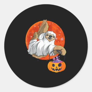 Adesivo Redondo Presente de aranha Boo Halloween Com Abóbora
