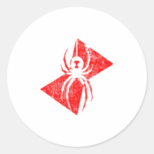 Adesivo Redondo Presente de Aranha de Viúva Preta _1