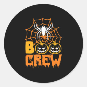 Adesivo Redondo Presente de aranha Tripulação de Boo-Aranha do Ha