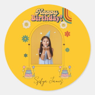 Adesivo Redondo Presente de Artesanato e Suprimentos para Festas