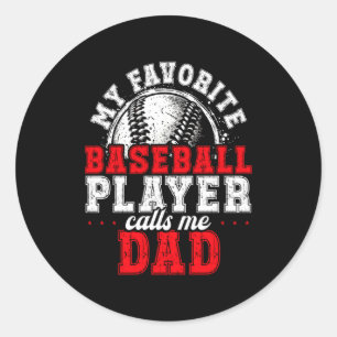 Adesivo Redondo Presente de beisebol de família combinando foto do