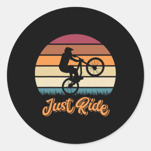 Adesivo Redondo Presente De Bicicleta De Montanha Mtb Apenas Para 