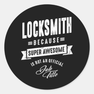 Adesivo Redondo Presente de Cargo de Trabalho do Locksmith