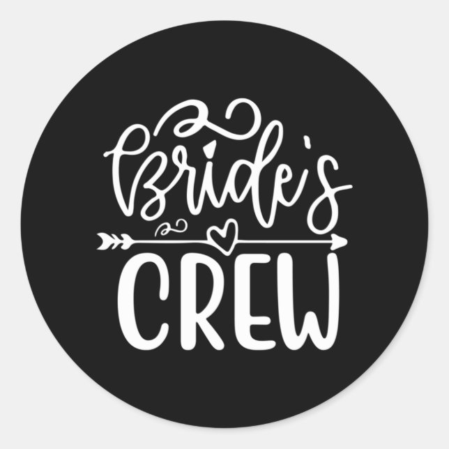 Adesivo Redondo Presente de Casamento da Equipe da Noiva (Frente)