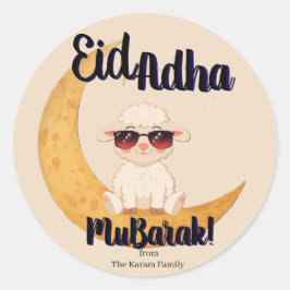 Adesivo Redondo Presente de Celebração do Eid Mubarak