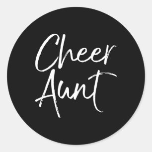 Adesivo Redondo Presente de Competição de Cheerleading para Tia Co