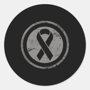 Adesivo Redondo Presente de Consciência da Alopecia Vintage