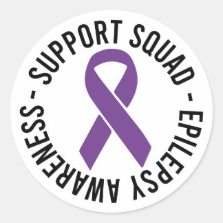 Adesivo Redondo Presente de Conscientização da Epilepsia Squad de