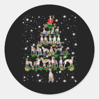Adesivo Redondo presente de decoração de árvore de natal de chicot