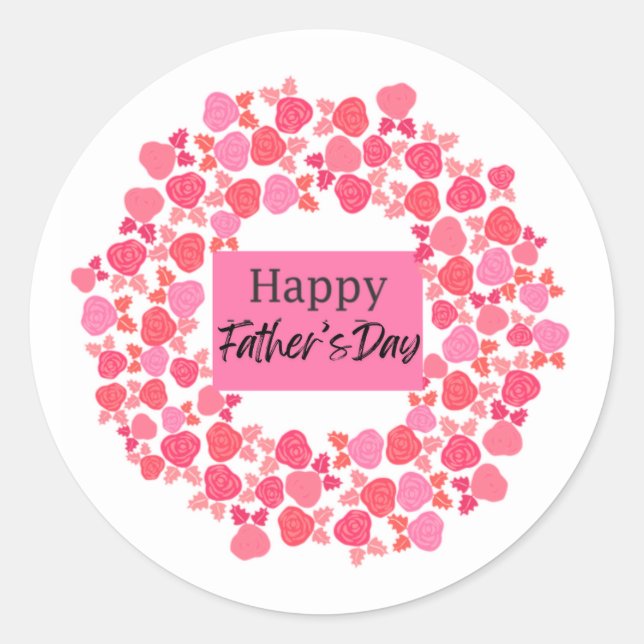 Adesivo Redondo Presente de dia de os pais (Frente)