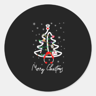 Adesivo Redondo Presente de Enfermeira | Enfermeira de Natal feliz