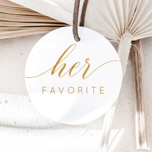 Adesivo Redondo Presente de Favor Grafológico Dourado Falso Favori