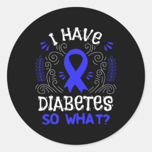 Adesivo Redondo Presente De Fita De Sensibilização T1d Para A Diab