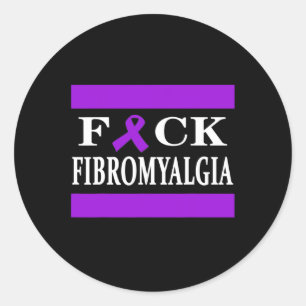 Adesivo Redondo Presente de Fita Roxa de Consciência do Guerreiro