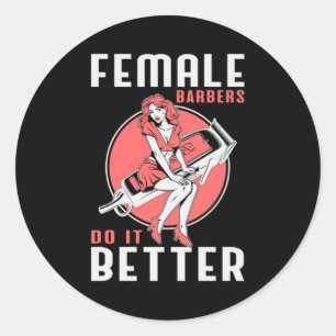 Adesivo Redondo Presente de Hairdresser Hair Stylist