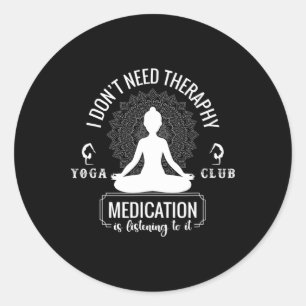 Adesivo Redondo Presente De Ioga Para Professor Instrutor Meditaçã