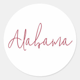 Adesivo Redondo Presente de Lembrança de Viagem do Alabama