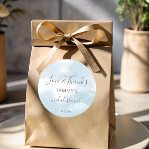 Adesivo Redondo Presente de lembrança para chá de noiva Cloud nine