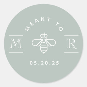 Adesivo Redondo Presente de Mel para Casamento Moderno Significa A