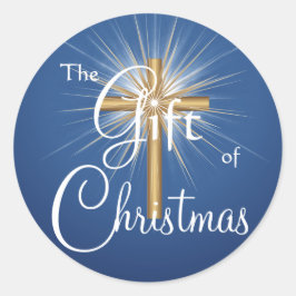 Adesivo Redondo Presente de Natal
