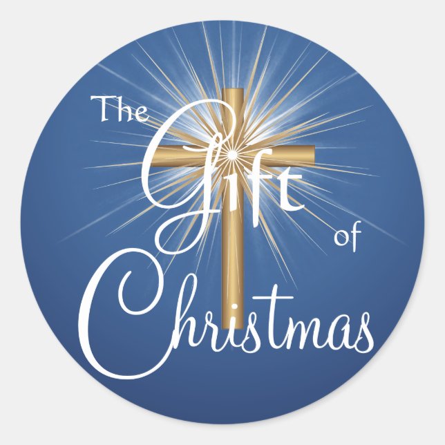 Adesivo Redondo Presente de Natal (Frente)