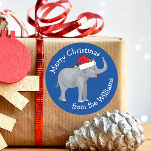 Adesivo Redondo Presente de Natal Personalizado Engraçado com Ele