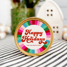 Presente de Natal Pink-Pink do Arco-Íris Festivo R