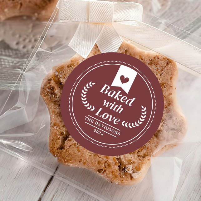 Adesivo Redondo Presente de Natal Vermelho (Criador carregado)