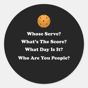 Adesivo Redondo Presente de Pickleball