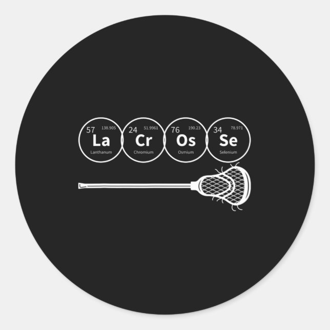 Adesivo Redondo Presente de Química da Mesa Periódica de Elementos (Frente)