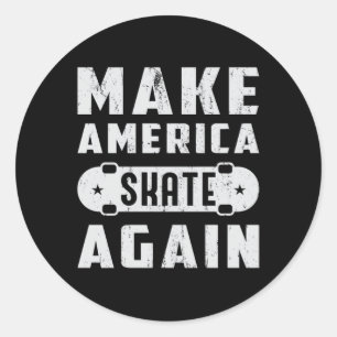 Adesivo Redondo Presente de skate Skateboarder Skateboarding