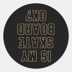 Adesivo Redondo Presente de skate Skateboarding Para Skateboarders