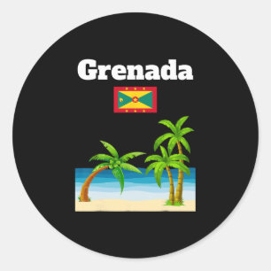 Adesivo Redondo Presente de Viagem de Granada Bandeira Granadina F