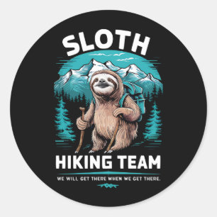 Adesivo Redondo Presente de Vintage da Equipe de Caminho de Largur