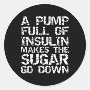 Adesivo Redondo Presente diabético Um Cheio de Bomba de Insulina f