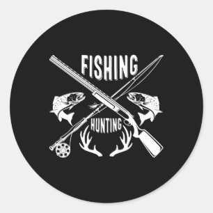 Adesivo Redondo Presente Divertido de Dia dos Pais para Pesca e Ca