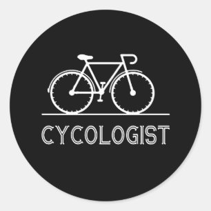 Adesivo Redondo Presente do cicologista Confie em mim sou Cycolo