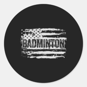 Adesivo Redondo Presente do Jogador de Badminton