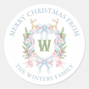 Adesivo Redondo Presente do Monograma do Primeiro Milênio