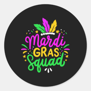 Adesivo Redondo Presente do Partido Esquadrão Mardi Gras
