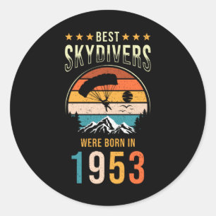 Adesivo Redondo Presente do Skydiver