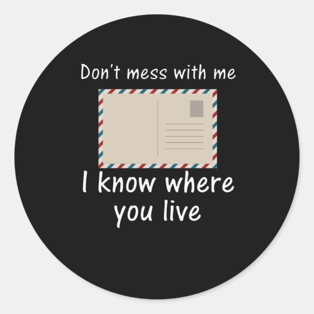 Adesivo Redondo Presente do trabalhador postal para o marinheiro (Frente)