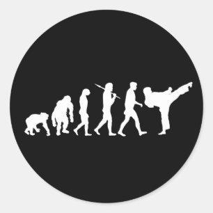 Adesivo Redondo Presente do treinamento do Dojo dos amantes do