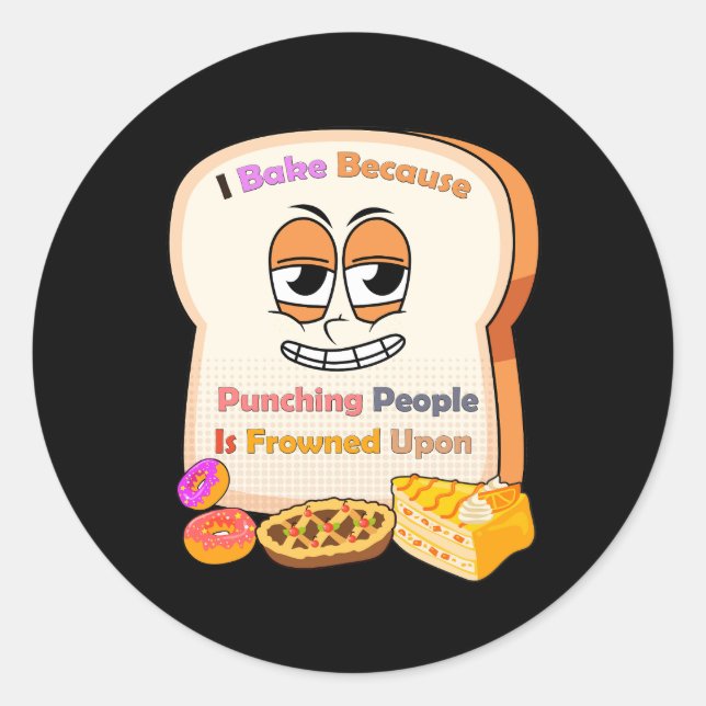 Adesivo Redondo Presente dos moradores de pancadas: Eu Assar Porqu (Frente)