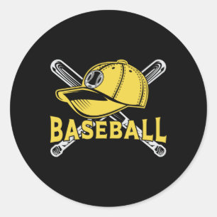 Adesivo Redondo Presente Engraçado do Bat do Baseball Sports Catc