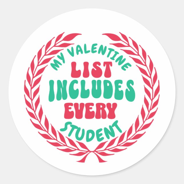 Adesivo Redondo Presente fantástico para professores no Dia de os  (Frente)