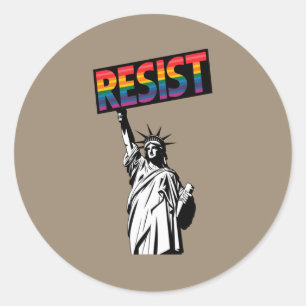 Adesivo Redondo Presente Feminista da Estátua da Resistência da Li