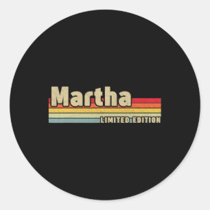Adesivo Redondo Presente Martha Nome Personalizado Aniversário Div